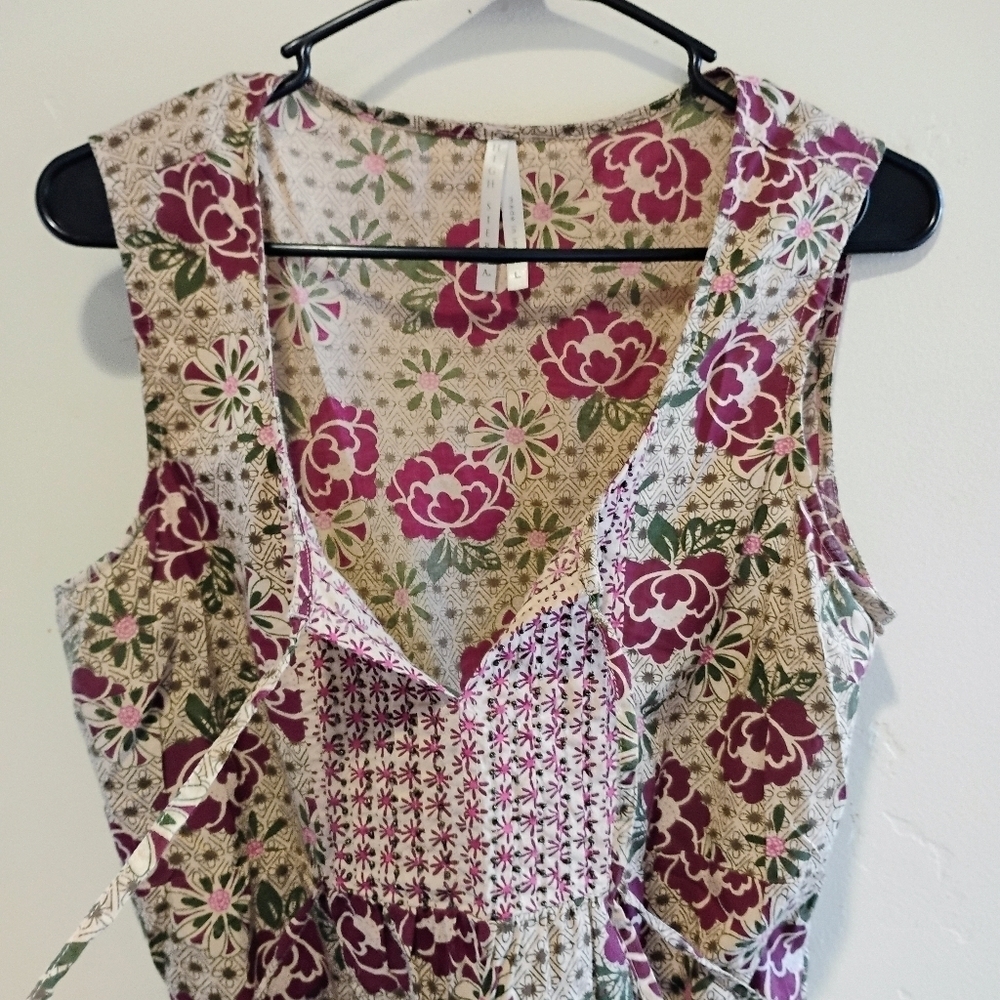 High Sierra Floral Print Sleeveless Blouse. Size L.  C104​​​​​ - Picture 3 of 9